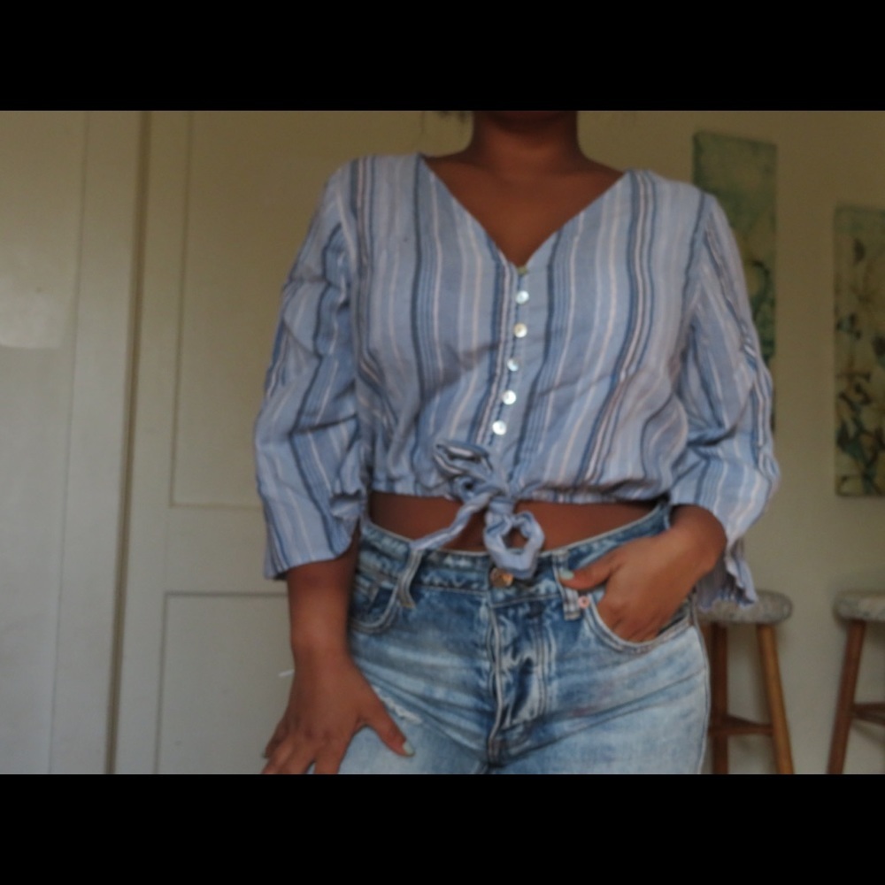 Pin stripe top!